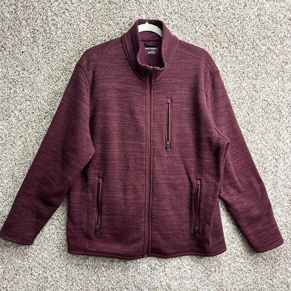 UNTUCKit Jacket Men’s XL Kezoh Maroon Full Zip Up Fleece - Picture 1 of 6